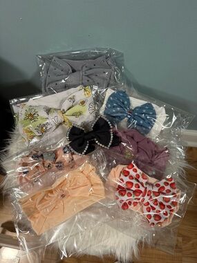 Kids Assorted Bow Headbands Pack - Multi Color